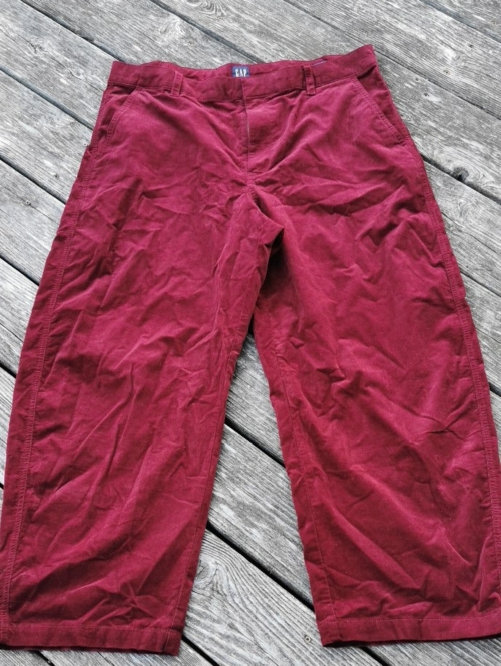 GAP Womens 365 High Rise Wide Leg Burgundy Trouser Pants. Size 16